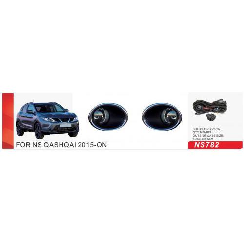 Фары доп.модель Nissan Qashqai 2013-17/NS-782/H11-12V55Wэл.проводка (NS-782)