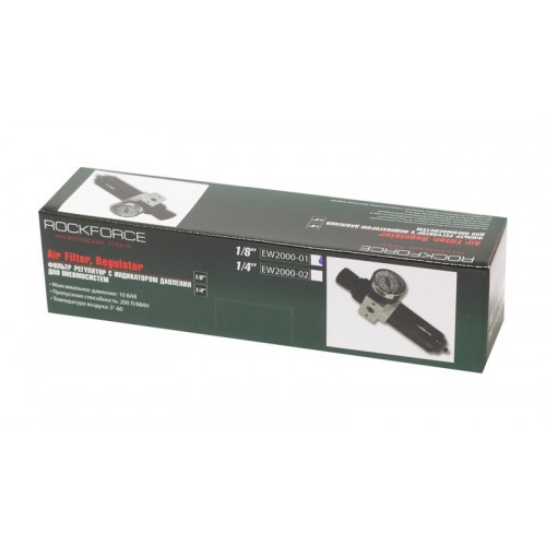 Фильтр-регулятор с манометром 1/8"(макс 10bar , 200 л/мин) RKFC RF-EW2000-01