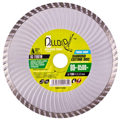 Alloid. Диск алмазный отрезной Turbo Wave 180 мм (DS-7180TW)