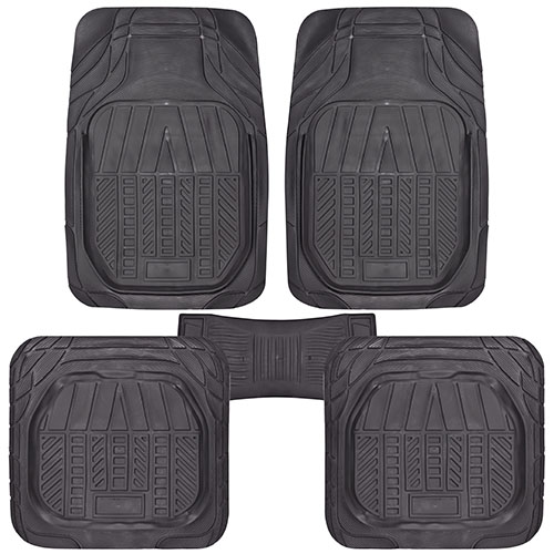 Коврики PVC КУ-16050 BK 5шт./компл. черные 75x52 52x47 50х23 (КУ-16050 BK)