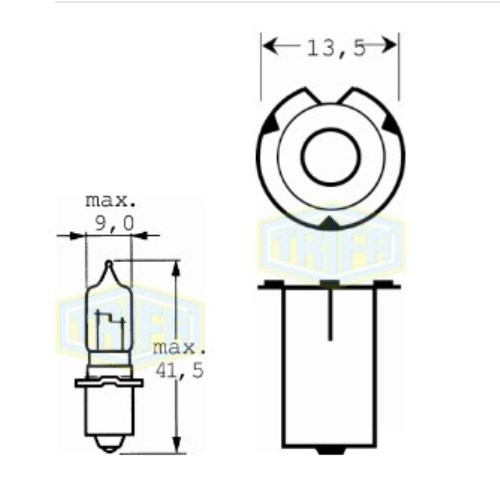 Лампа автомобільна для фари мотоцикла Trifa HS2 12V 15W PX 13,5s (00412)
