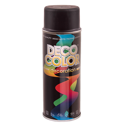 Deco Color Фарба аероз. 400ml Decoration/чорний блиск (720149)