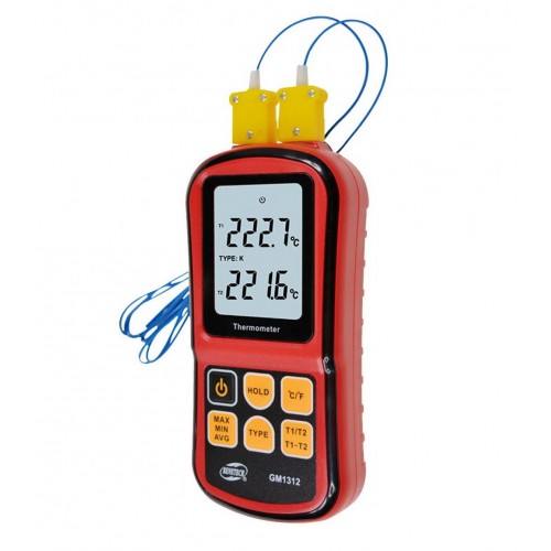 Термометр цифровой двухканальный -250-1767°C BENETECH GM1312