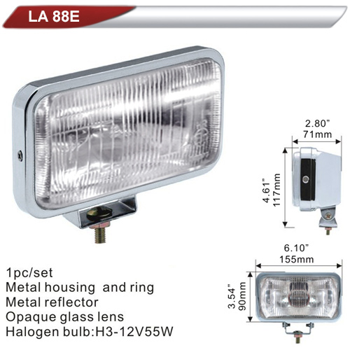 Фара дополнительная  DLAA  88E-W хром/H3-12V-55W/155*90mm (LA 88E-W)