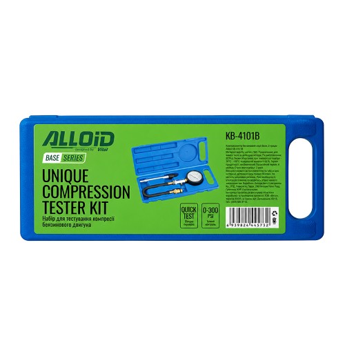 Компрессометр для бензиновых двигателей 0-300 PSI, 2 предмета ALLOID Base KB-4101B