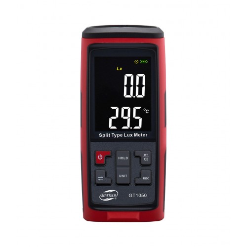 Люксметр + термометр (измеритель уровня освещенности) Bluetooth BENETECH GT1050