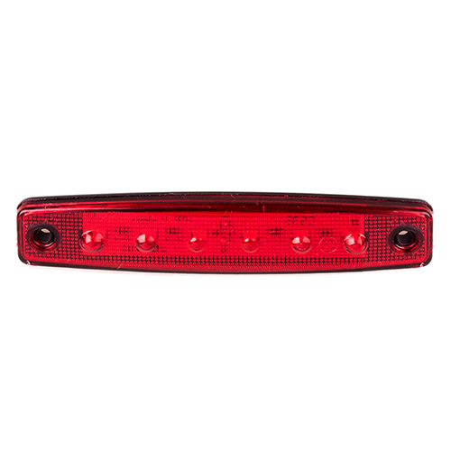 Повторитель габарита (палец) 6 LED 12/24V красный 20*100*10мм (TH-610-red)