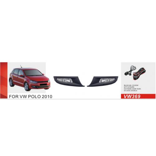 Фары доп.модель VW Polo 5 2010-14/VW-369/H8-12V35W/эл.проводка (VW-369)