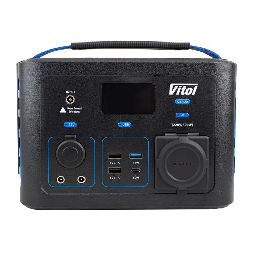 Портативный источник питания Vitol TV300, 220В/300Вт/Li-ion NCM 281Вт/ч, чистый синус (TV300)