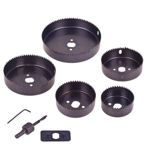 Alloid. Набор корончатых фрез по дереву 8 предм. (64, 76, 89, 102, 127мм) (HS-64127)