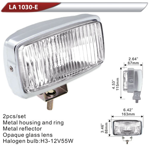 Фара дополнительная  DLAA 1030E-W хром/H3-12V-55W/163*88mm (LA 1030E-W)