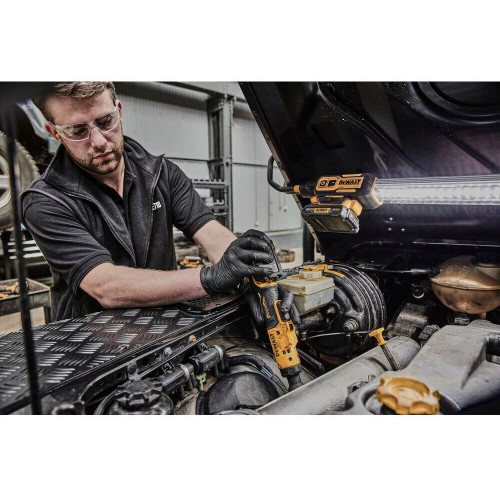 Гайковерт кутовий - трещотка акумуляторний безщітковий 3/8", 81 Нм; DeWALT DCF503L1G