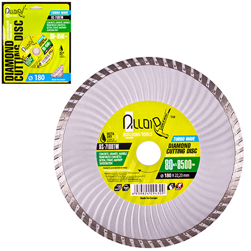 Alloid. Диск алмазный отрезной Turbo Wave 180 мм (DS-7180TW)