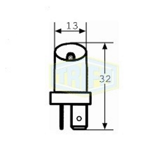 Лампа автомобільна з клиновидним цоколем Trifa 24V 2,4W REF9 T2 white (02771)