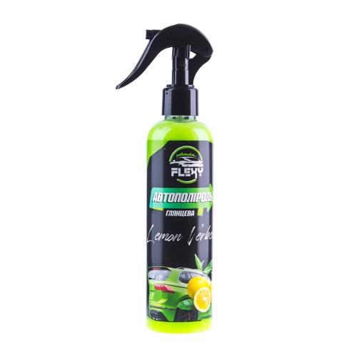 Полироль для пластика и винила глянцевая FLEXY Lemon Verbena 250 мл , триггер (9563)