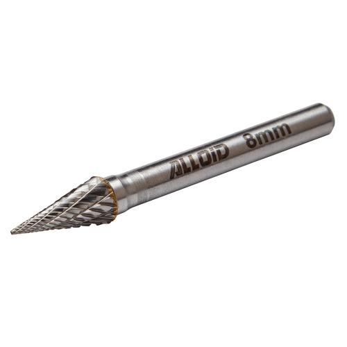 Борфреза твердосплавная по металлу Alloid Pro , тип M, D-8мм, d-6мм, L-65мм