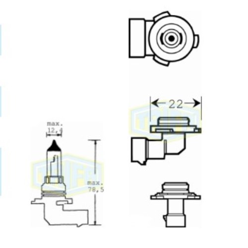 Лампа автомобільна Галогенна лампа для фари Trifa HB4 12V 80W (01626)