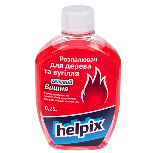 Розжиг для дерева и угля HELPIX 250 мл (гелевый) ВИШНЯ (0612)