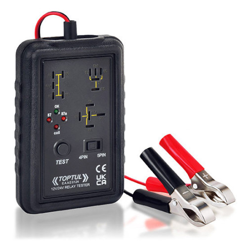 Тестер автомобільних реле 12V / 24V, 4-pin / 5-pin TOPTUL EAAE0124