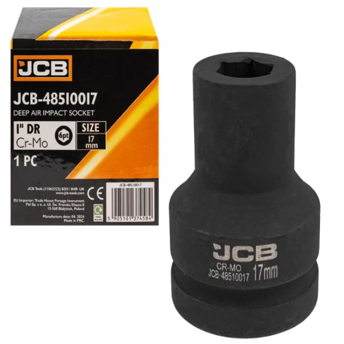 Головки ударные глубокие 1" (6-гранные ) JCB Tools JCB-48510017 Series