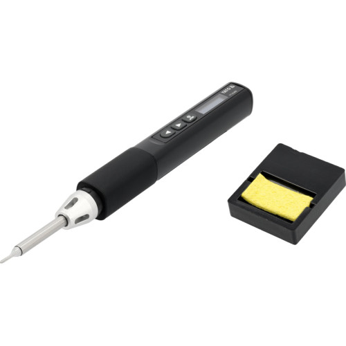 Паяльник портативний YATO живлення від павербанка PD/QC 9-24 В, 18-65 Вт, температура 100-450°C, жало T12 YT-82488