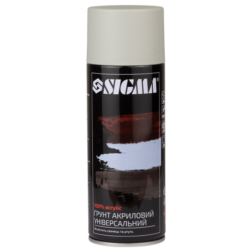 Грунт аэрозольный акриловый RAL 7015 (серый), матовый, 400 мл SIGMA 2737521