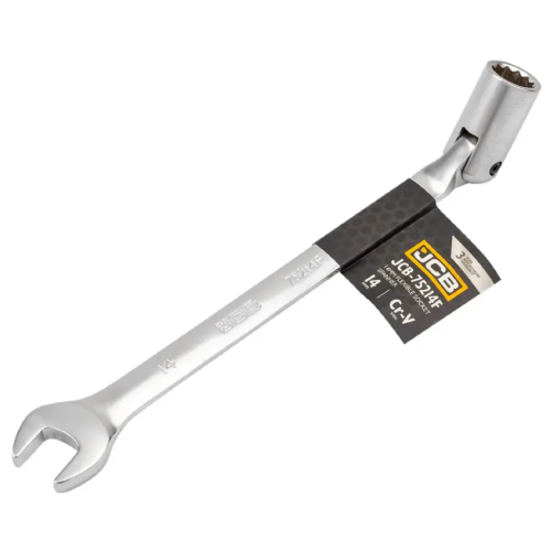 Ключ рожково-торцевой (шарнир) 14 мм JCB Tools JCB-75214F