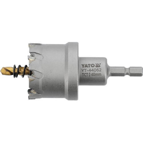 Сверло коронка по металлу TCT Ø40 x103 мм, YATO YT-44062