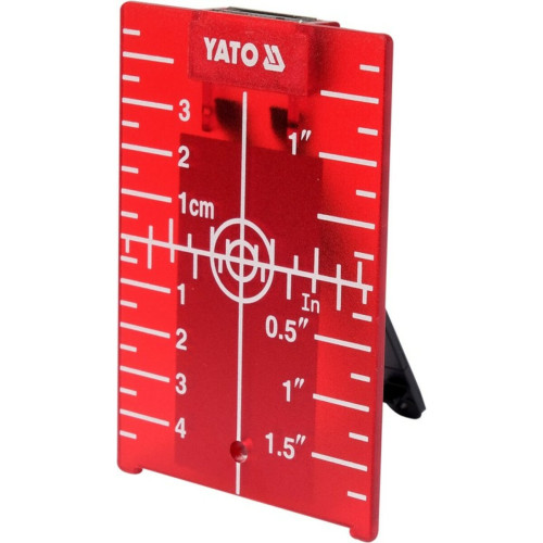 Пластина прицільна для нівеліра червона YATO YT-30464, 105 x 75 x 3,2 мм