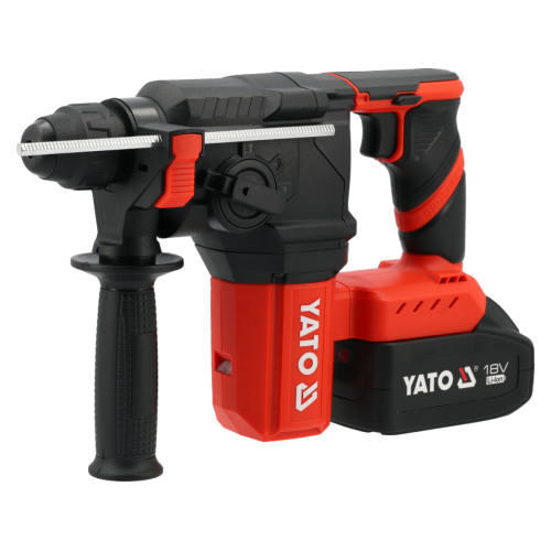 Перфоратор акумуляторний YATO SDS+ Li-Ion 18 В 4 АГод , J=2.5 Дж, Ø≤22 мм YT-827721