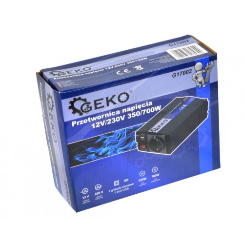 Преобразователь напряжения 12В/230В 350/700Вт GEKO G17002