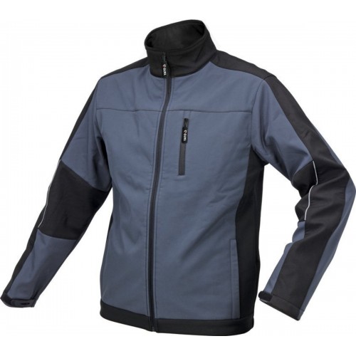 Куртка рабочая SOFTSHELL YATO размер L, черно-темно-серый, 3 кармана, 96% полиэстер и 4% спандекс