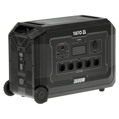 Портативная электростанция YATO LiFePO4 3600 Вт макс. 7000 Вт, 3072 Вт·ч 230V AC / USB YT-83096