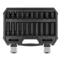 Набор ударных торцевых головок YATO 1/2" короткие и длинные, 20 предметов YT-10256