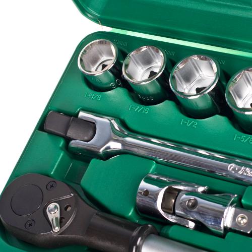 HANS. Набор торцевых головок 3/4"DR 19-50мм, 21 предм. (6621MB) (6621МВ)