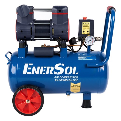 Компрессор воздушный безмасляный 230 В; 24 л.; 285 л/мин; EnerSol ES-AC285-24-2OF
