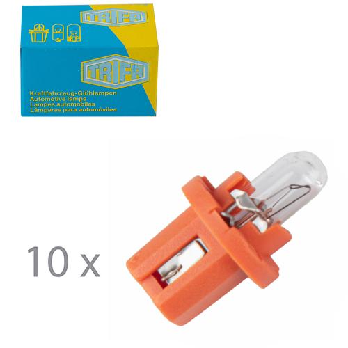 Лампа автомобильная с клиновидним цоколем Trifa 12V 1W BX 8,5d orange (02738)