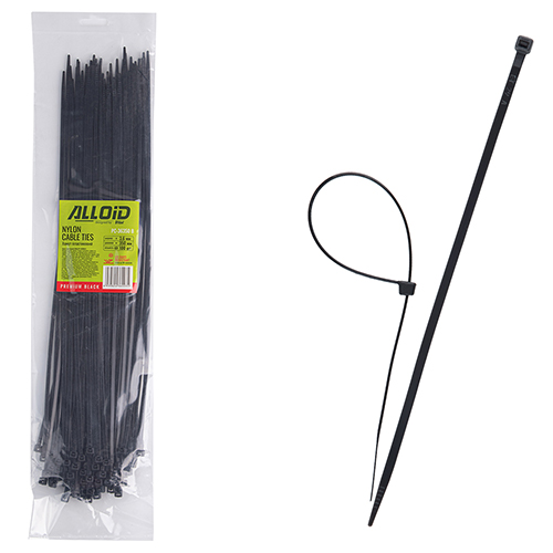 Хомут пластиковий Alloid 3.6 х 350 100 шт./уп. чорний (PC-36350 B)