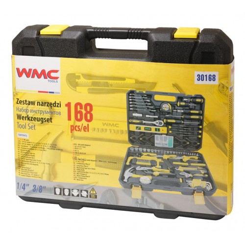 Набор инструментов 168пр. 1/4'', 3/8'(6гр)'(4-19мм) WMC TOOLS 30168