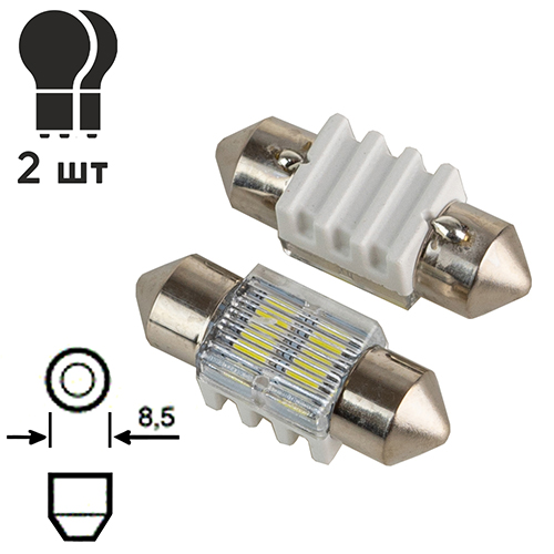 Лампа PULSO/софитные/LED SV8.5/T11x31mm/2 SMD-5730/9-18v/80Lm (LP-64031)