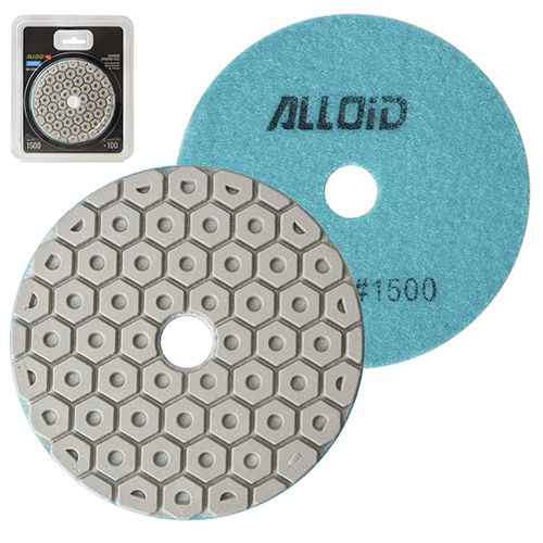 Alloid Pro. Круг алмазный шлифовальный на липучке COMBS 100 мм, зерно 1500