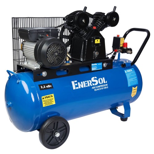 Компресор повітряний 100 л; 310 л/хв; 230 В EnerSol ES-AC310-100-2