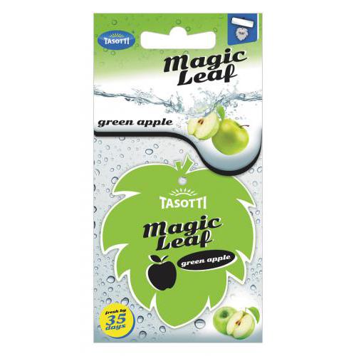 Ароматизатор cухий листок Tasotti/ "Magic Leaf"/ Green Apple (113245)