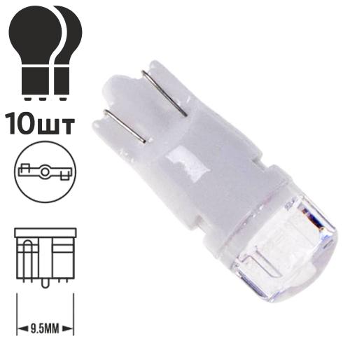 Лампа диодная T-10 ceramic 3D круглая прозрачная 0145/10215 (TTCL-2-W66T)
