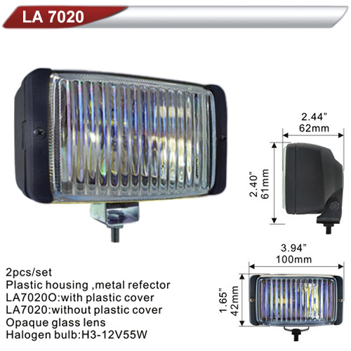 Фара дополнительная  DLAA 7020-RY/H3-12V-55W/100*42mm (LA 7020-RY)