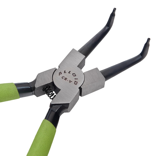 Щипцы (сегера) для стопорных колец сжимные изогнутые 225 мм SK-6045B Alloid