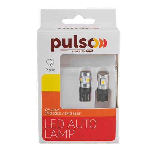Лампа PULSO/габаритная/LED T10/W2.1x9.5d/6SMD-3030/9-18v/210lm (LP-66162)