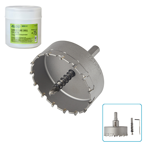 Свердло корончате твердосплавне по металу Alloid Base 75мм