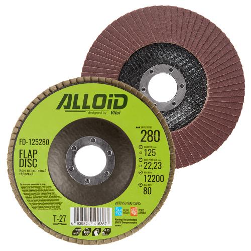 Круг лепестковый торцевой ALLOID 125 мм, зерно 280, T27