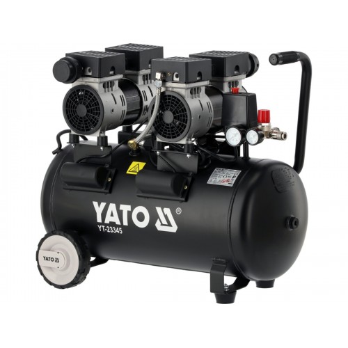 Компрессор безмасляный сетевой YATO 230 В, 1500 Вт, 8 бар, 280 л/мин, ресивер 50 л YT-23345